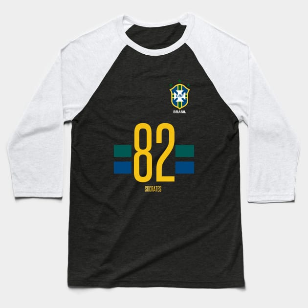 Brasil 82 Baseball T-Shirt by DESPOP